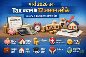 March 2026 तक Tax बचाने के 12 आसान तरीके – Salary & Business दोनों के लिए