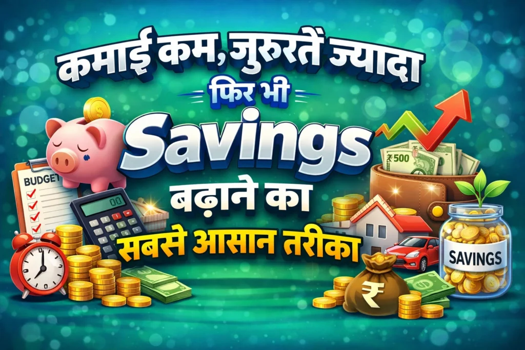 कमाई कम ज़रूरतें ज़्यादा- फिर भी Savings बढ़ाने का सबसे आसान तरीका